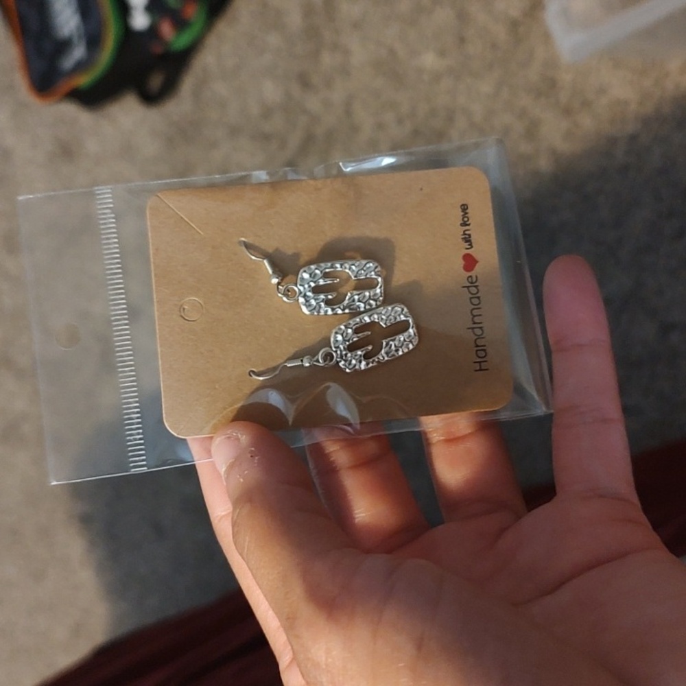 Silver Vintage Cactus Dangle Earrings